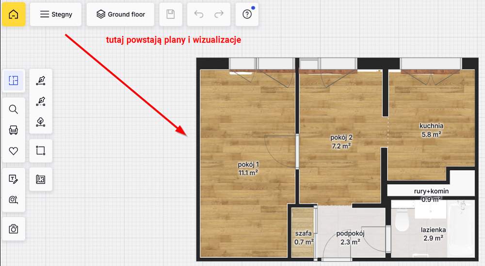 plan 2D prac projektowych firmy Apartments Improvement